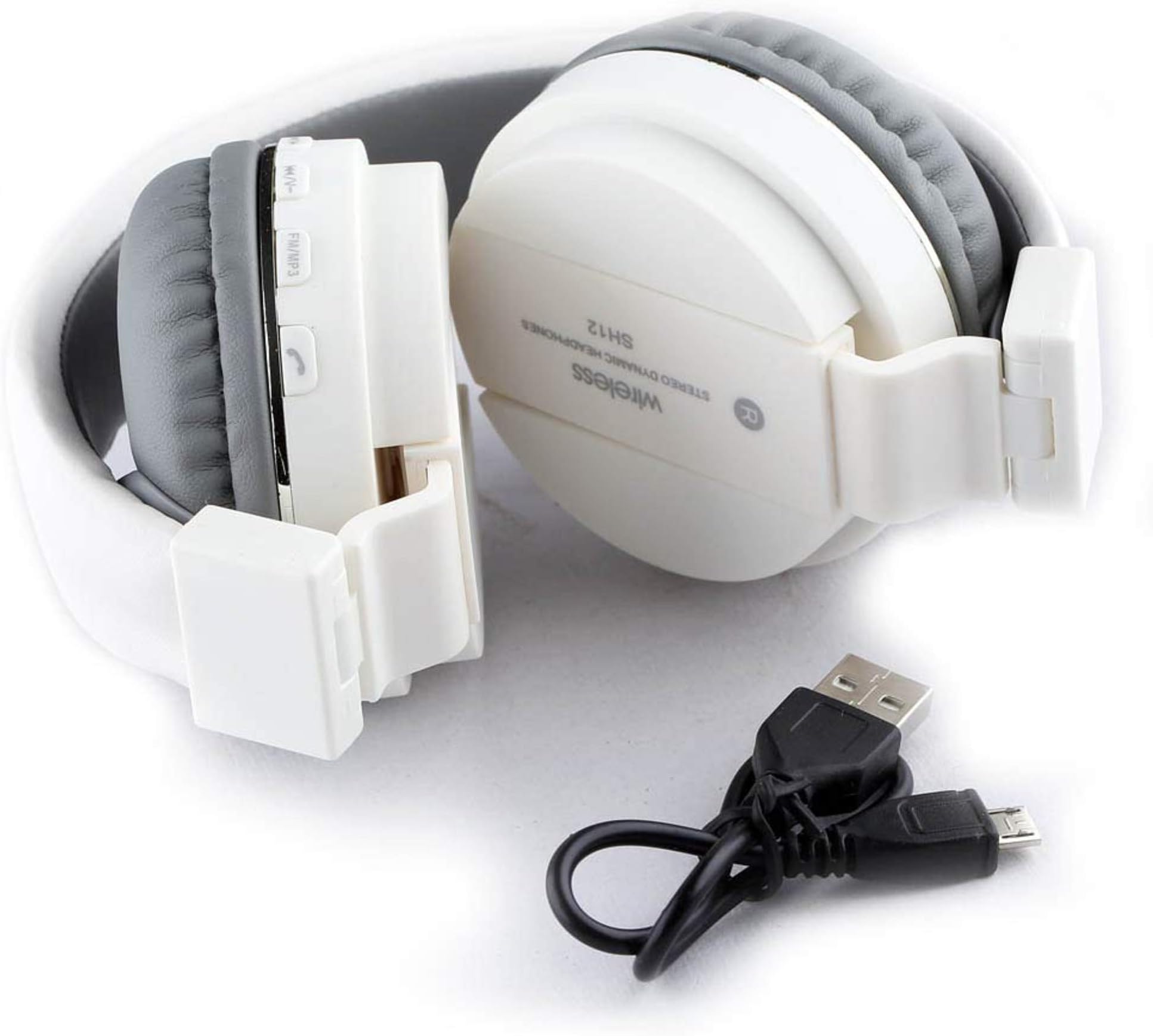 SNEHI Sh12 Wireless Bluetooth Headphone with FM and SD Card Slot (Black, Red)