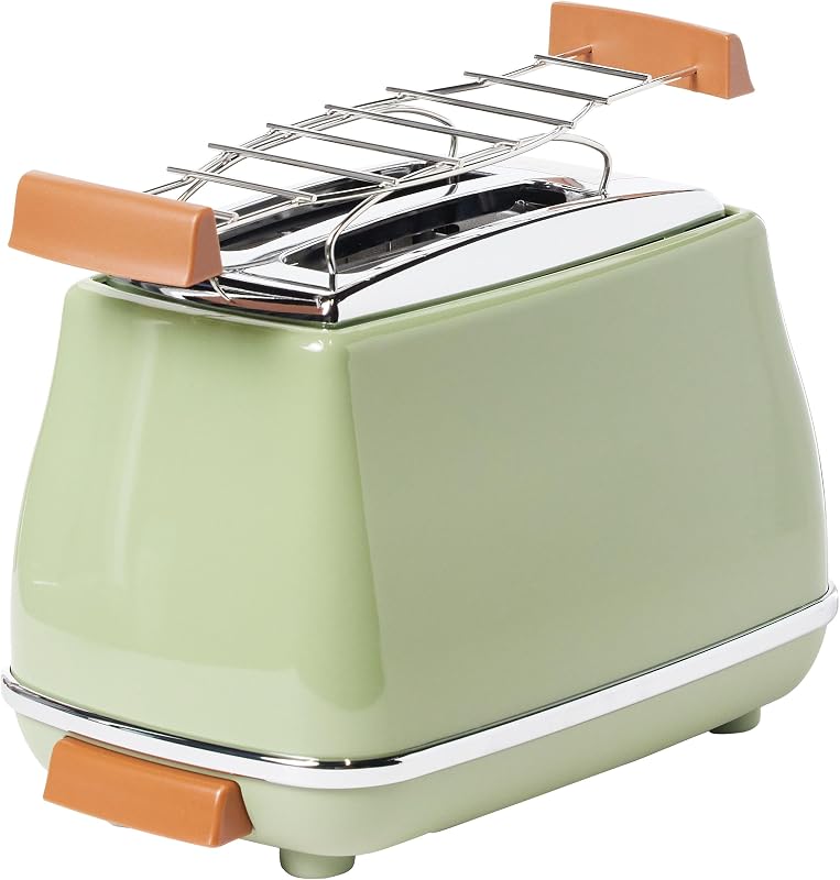 CTOV 2103.GR Icona Vintage Toaster 900 W, 2 fatias, Aço Inoxidável, verde