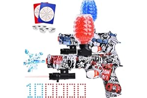 2 Pack Gel Ball Blaster Automatic Toys -100 FPS with 100000+ Outdoor Backyard Shooting Game Activities - Ideal Gift