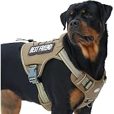 AUROTH Tactical Dog Harness for Large Dogs, Heavy Duty No Pull Pet Vest | Easy Control Handle, Adjustable, Reflective, Military K9, for Doberman Husky Walking Hunting Hiking, Army Yellow, X-Large