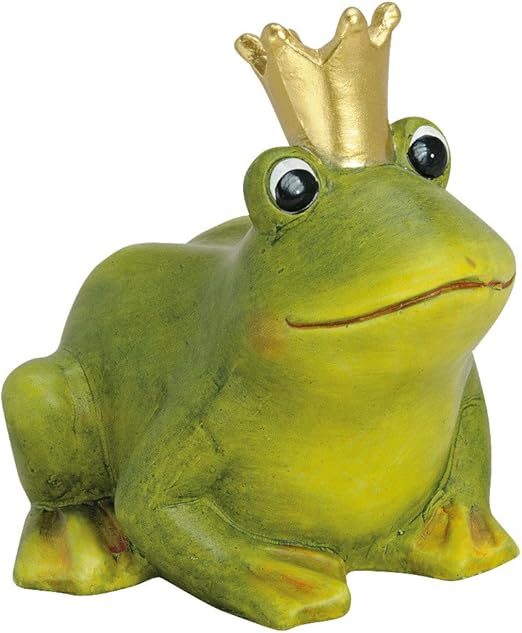 Froschkönig mit Krone Gartendeko 15cm Gartenfiguren Frosch Amazon.de