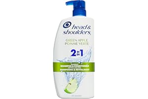 Head & Shoulders Green Apple 2-in-1 Shampoo + Conditioner, 835ML White,Green,Blue