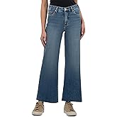KUT from the Kloth Meg High-Rise Fab Ab Wide Leg Raw Hem Family 4 27.5