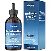 Liophy Methylene Blue Pharmaceutical Grade 5% Drops, 120 mL – High Purity 99.99% Methylene Blue for Humans, Formaldehyde and Alcohol Free (ups Grade)