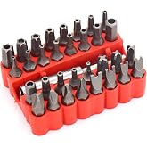 Castuvy 33 pcs Screwdriver Bit Set, Security Bit Tamper Proof Set of 1/4" Shank, Torx Screwdriver Bit, Star Screwdriver Bit with Holder