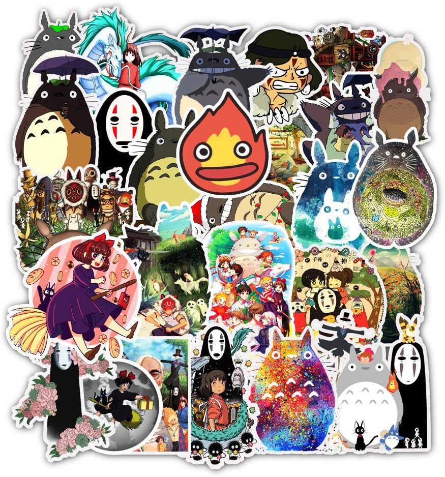 Anime My Neighbor Totoro 50 Pack Stickers for Laptops, The Office Laptop Stickers, Funny Stickers for Laptops, Computers, Hydro Flasks (My Neighbor Totoro)