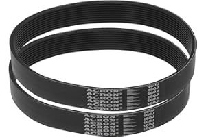 uxcell 2pcs 160J10 PJ V-Ribbed Belt 10 Ribs 16" Length x 0.92" Width x 0.14" Height, EPDM Poly V Belt, Multi Wedge Micro V Se