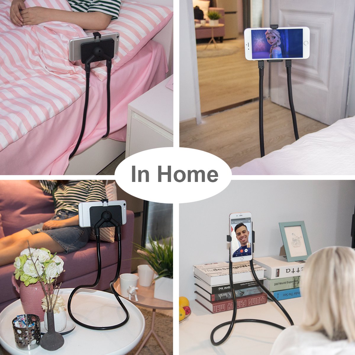 B-Land Cell Phone Holder, Universal Mobile Phone Stand, Lazy Bracket, DIY Free Rotating Mounts with Multiple Function