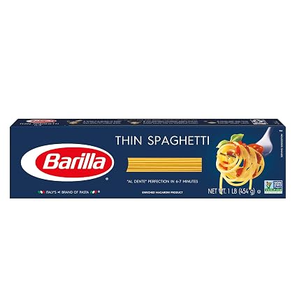 Enriched macaroni product, thin spaghetti pasta (076808280098)