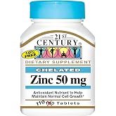 21st Century Zinc 50 mg Chelated 110 Tablets