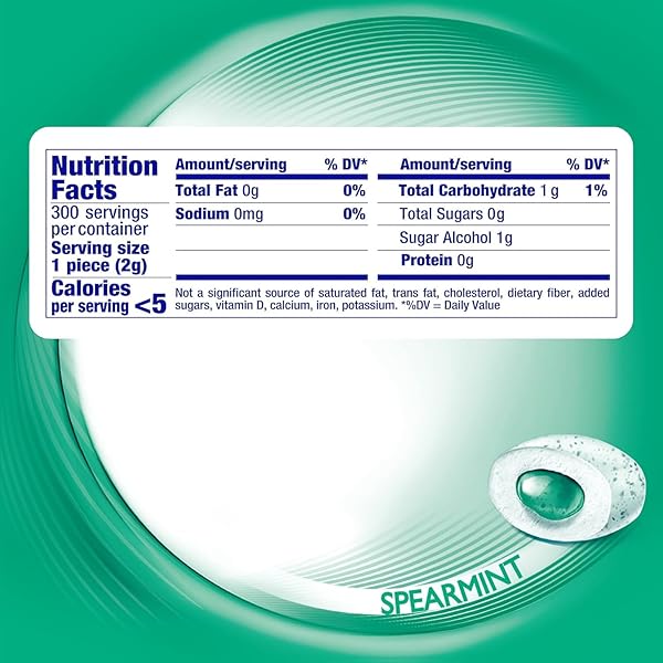 MENTOS PURE FRESH SUGAR-FREE CHEWING GUM WITH XYLITOL, SPEARMINT FLAVOR, EASTER BASKET ESSENTIALS STUFFERS FOR KIDS AND ADULTS, 50 PIECES (6-PACK)