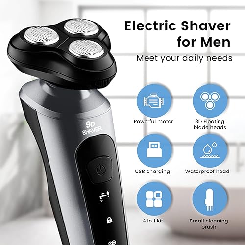 in Electric Razor for Men, Rechargeable Portable Shaver Rotary