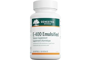 Genestra Brands - E-400 Emulsified - Naturally Emulsified Vitamin E - 120 Softgel Capsules