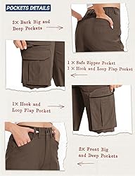 Moosehill Cargo Hiking Pants Women High Waisted