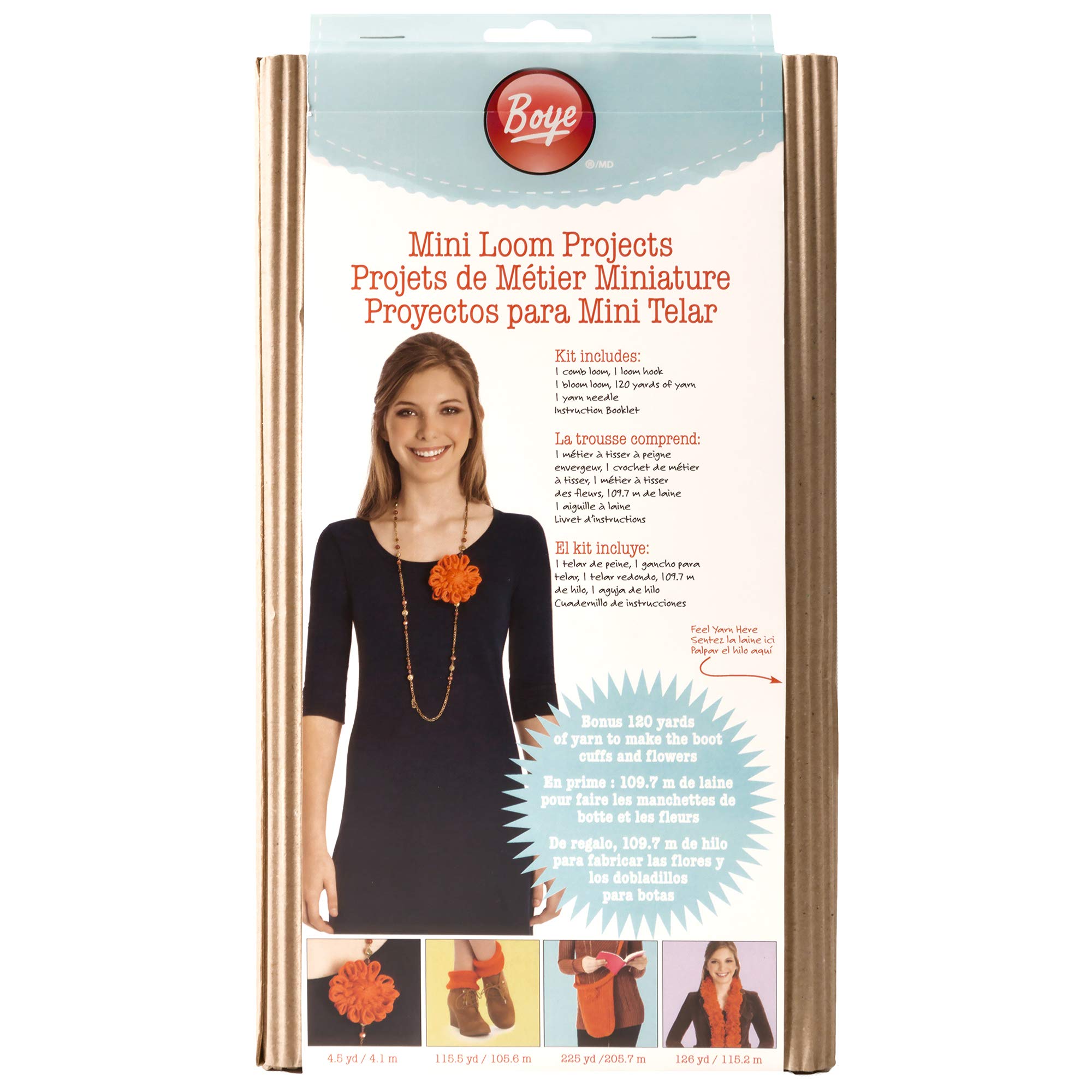 Boye Mini Loom Projects Pack, Multicoloured, L