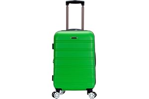 Rockland Melbourne Hardside Expandable Spinner Wheel Luggage, Green, Carry-On 20-Inch