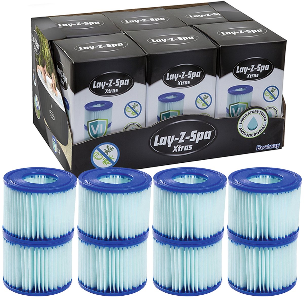 Crystals Bestway LayZ Spa Xtras Swimming Poll Hot Tub Antimicrobial