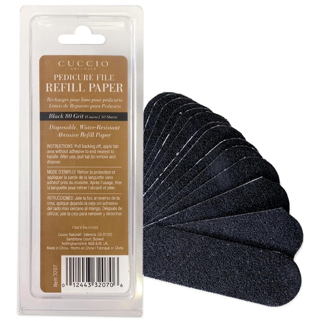 Cuccio 50 x Refill Black 80 grit (for the Stainless Steel Pedi File), (Pack of 1)