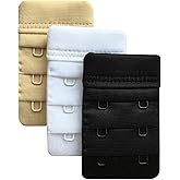 Chanie Women Pack of 3 Soft Comfortable 2 Hooks Bra Extender,2.4"x 1.5"