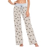 Women Pajama Pants Sleepwear Comfy Casual Palazzo Lounge Pants Wide Leg | Comfy Casual Palazzo Wide Leg Sleep Bottoms