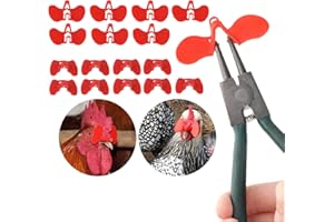 MILIFUN Pinless Peepers for Chickens Blinders with Pliers Set, Pheasant Blinders Chicken Poultry Blinders Pheasant Peepers, Chicken Pinless Peepers Chicken Peepers Blinders 51 Pieces.