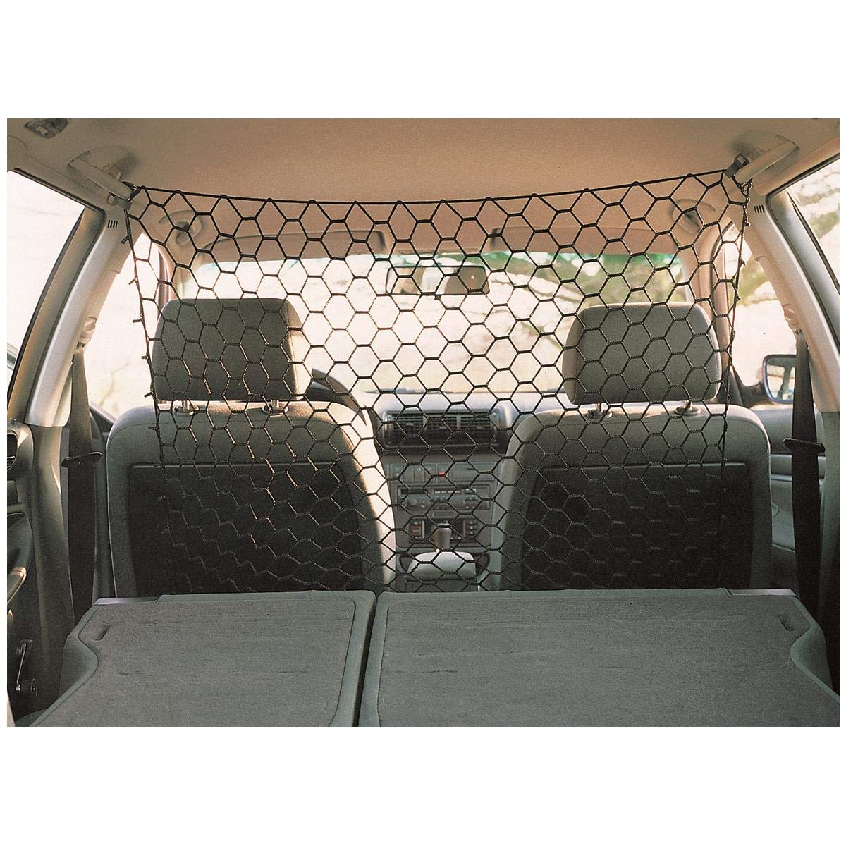TRIXIE car net for dogs - prevents climbing onto the front seats - various attachment options - 120 x 100 cm - polypropylene - black - 1312