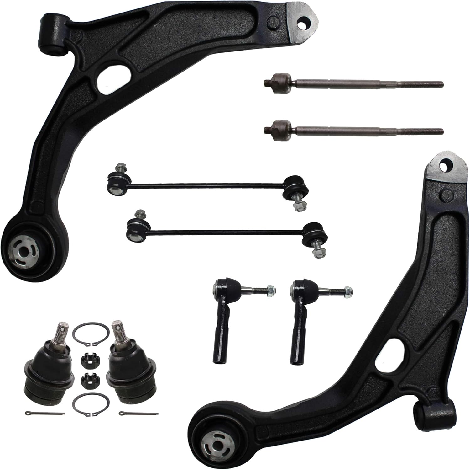 Detroit Axle 10pc Front Lower Control Arms W Ball Joints Sway Bars Inner And Outer Tie Rods Replacement For 2007 2010 Sebring Sedan 2011 2014 200 2008 2014 Dodge Avenger Automotive Amazon Com