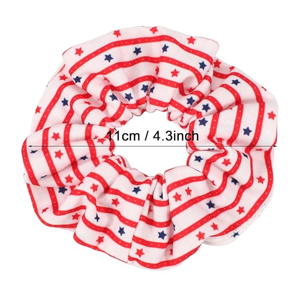 9PCS USA AMERICAN FLAG HAIR SCRUNCHIES FOR WOMEN GIRLS INDEPENDENCE DAY PATRIOTIC RED WHITE BLUE HAIR TIES FOURTH OF JULY FESTIVAL PONYTAIL HOLDER HAIR ACCESSORIES ELASTIC HAIR BAND