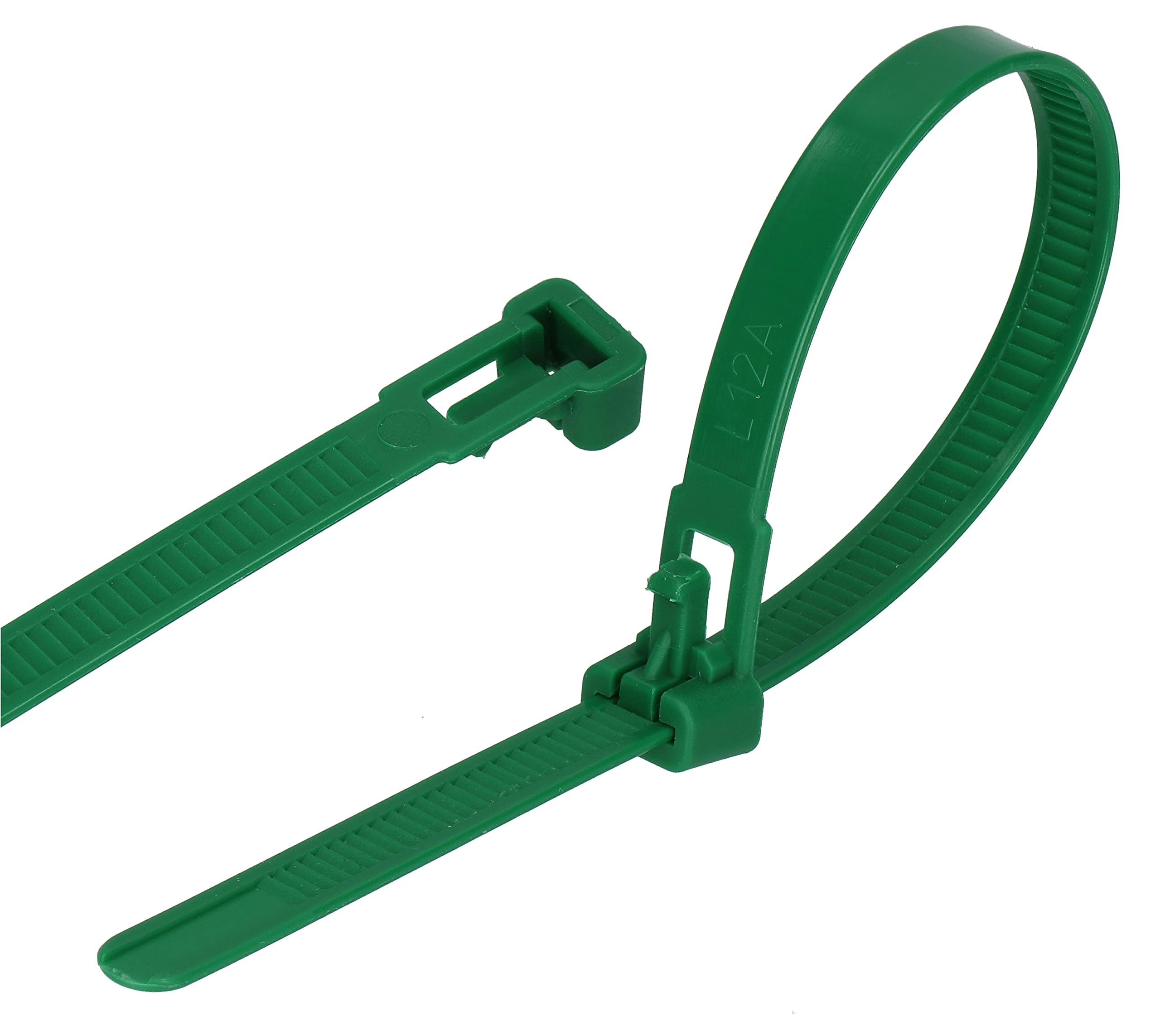 GARDENIX Plant Ties, Cable Ties, Pack of 100 (7.6 mm x 370 mm, Green), Reusable, Adjustable