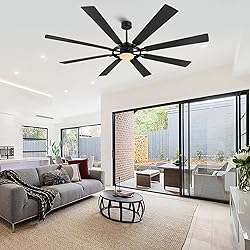 ELEHINSER 72 Inch Ceiling Fan with Lights and