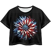 Luarisgur Kids Crop Top Short Sleeve T-Shirts for Girls Size 5-14