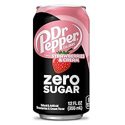 Dr Pepper Zero Strawberries and Cream Soda, 12 fl