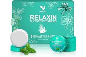 Shower Steamers Aromatherapy 6 Pack - Eucalyptus & Menthol Essential Oil for Breathe Easy, Birthday Gifts for Women Men, Orga