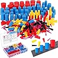 Briwooody 150 Pcs Rubber Plugs 8-Sizes Silicone Tapered Plug Kit 1/32" to 1" High Temp Stoppers for Coating, Hole, Painting Protection Silicone Stopper