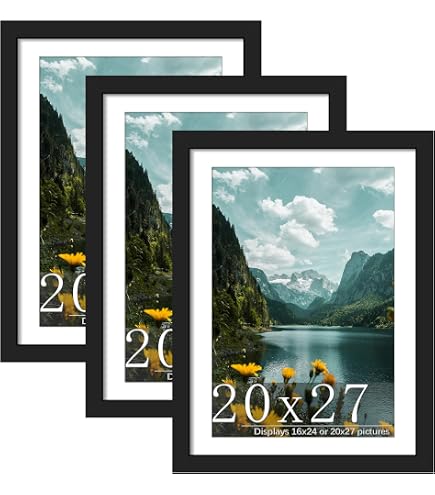 Amazon.com - wallsthatspeak 20x27 Black Picture Frame for Puzzles
