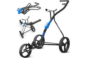 GOLF TROLLEY TGU Golf Carts 3 Wheel Push Cart | 1-Step Folding Aircraft Grade Frame, Clear Design Concept Lightweight & Easy Handling
