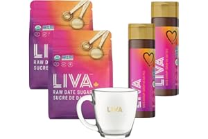LIVA Gift Box│Includes 2 Date Syrup 400g, 2 Date Sugar 400g and 1 Branded Glass Mug │Holiday | Housewarming | Corporate │Food