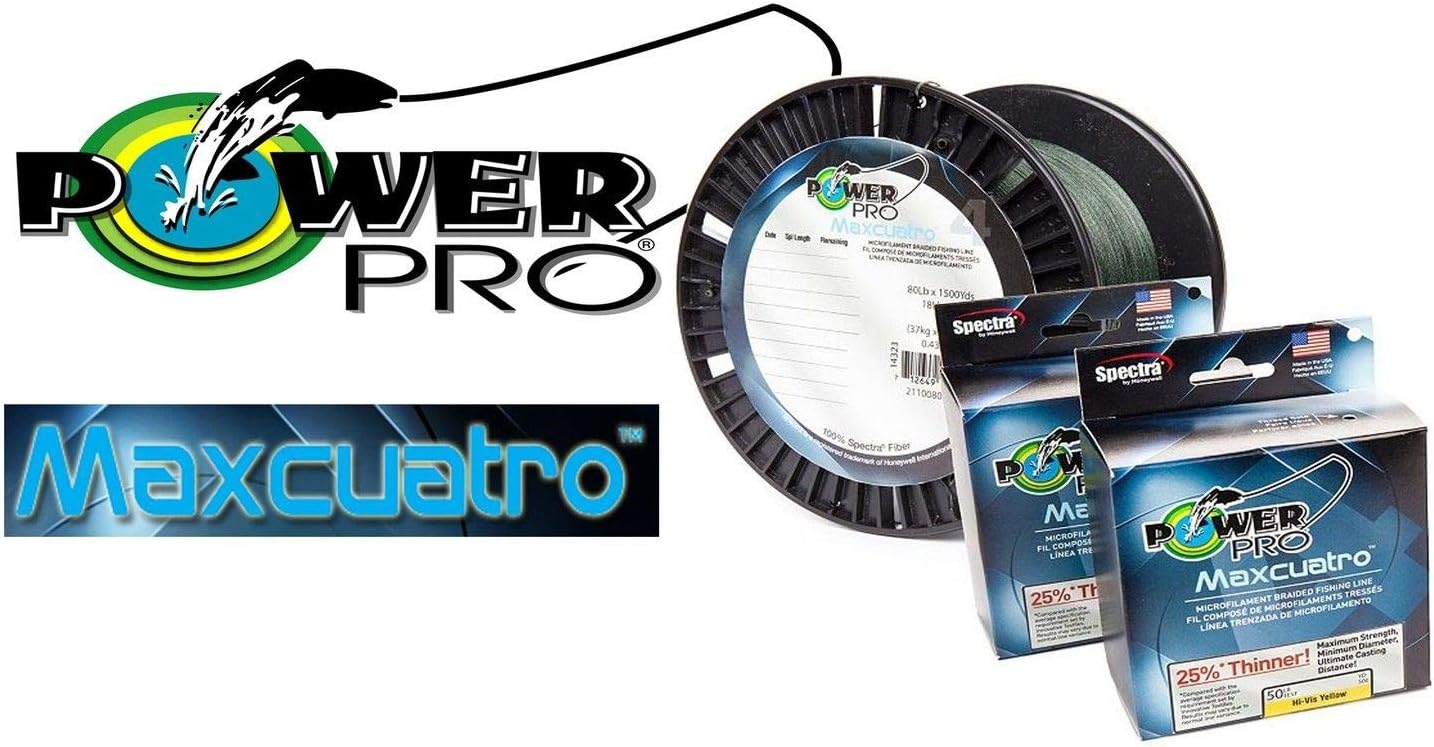 PowerPro 33400651500E MaxCuatro Spectra HT Braided Fishing Line