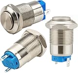 Gebildet 4Pcs Waterproof Latching Push Button Switch 12V 24V 125V 250VAC view 2
