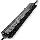 Pyle Durable Cable Protection Ramp Cover - Supports 11000lbs Single Channel Heavy Duty Hose and Cord Track Floor Protection, 39.4&rdquo; x 5.11&rdquo; x 0.78&rdquo; Cable Concealer for Indoor Outdoor Use
