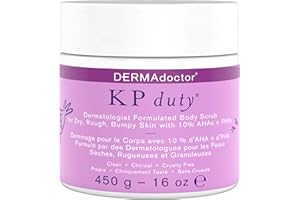 DERMAdoctor KP Bump Eraser Body Scrub with 10% AHAs + PHAs for Keratosis Pilaris, Dry, Rough, and Bumpy Skin, Dermatologist Formulated Exfoliating Body Scrub with Glycolic and Lactic acids – 16 Fl oz
