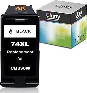 CKMY Remanufactured 74XL Ink Cartridges Replacement for HP Black 74 Used for PhotoSmart D4260 C4280 C5280 C4480 C4250 C5550 C4400 C4580 C4200 DeskJet D4360 D4260 OfficeJet J5780 Printer ( 1 Black )