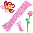 100 Pieces Pipe Cleaners Chenille Stem, Solid Color Pipe Cleaners Set for Pipe Cleaners DIY Arts Crafts Decorations, Chenille