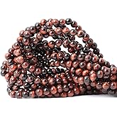 CHEAVIAN 60PCS 6mm Natural Red Tiger Eye Gemstone Round Loose Beads for Jewelry Making DIY Findings 1 Strand 15"