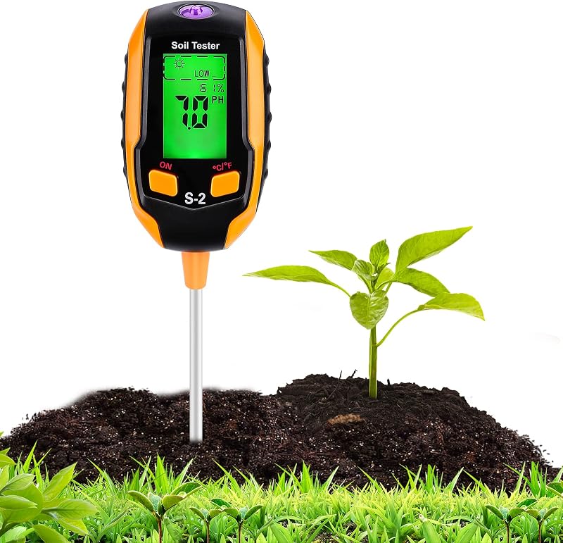 BlumWay 5-in-1 Soil Tester pH Moisture Light Temperature Greenhouse Kit