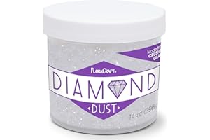 FloraCraft GL650/12 Diamond Dust Glitter Plastic Jar, 14-Ounce