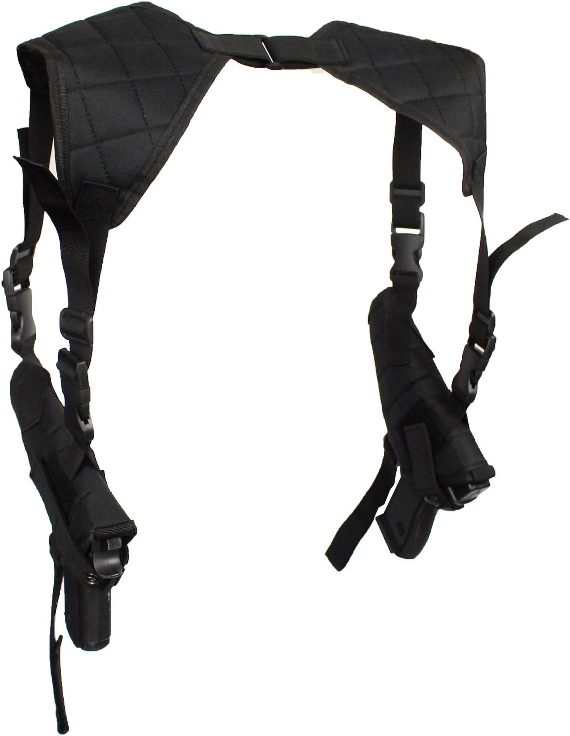 Depring Tactical Double Draw Shoulder Holster Concealed Every Day Carry Dual Pistol Holster Fully Adjustable Under Arm Horizontal Handgun Carrier fits Most Handguns