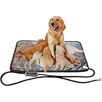 Puppy Heating Pad for Whelping New Born Dog Heated Bed,Heated Puppies Bed,Pet Heated Cat Bed,4 Auto Shut Off Timer,9 Level He