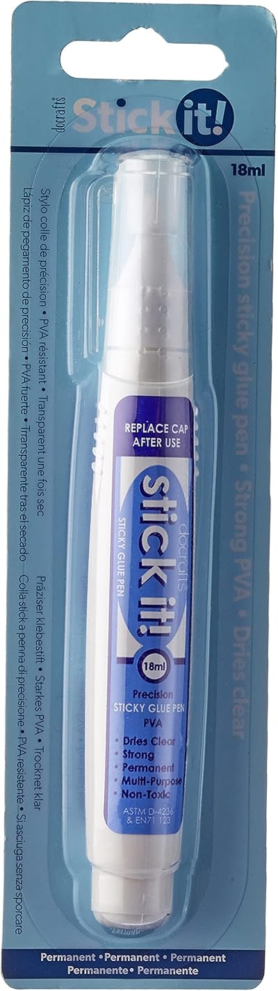 Stick It PVA Sticky Glue Pen White 18ml Pack of 1 Brand Stick it!