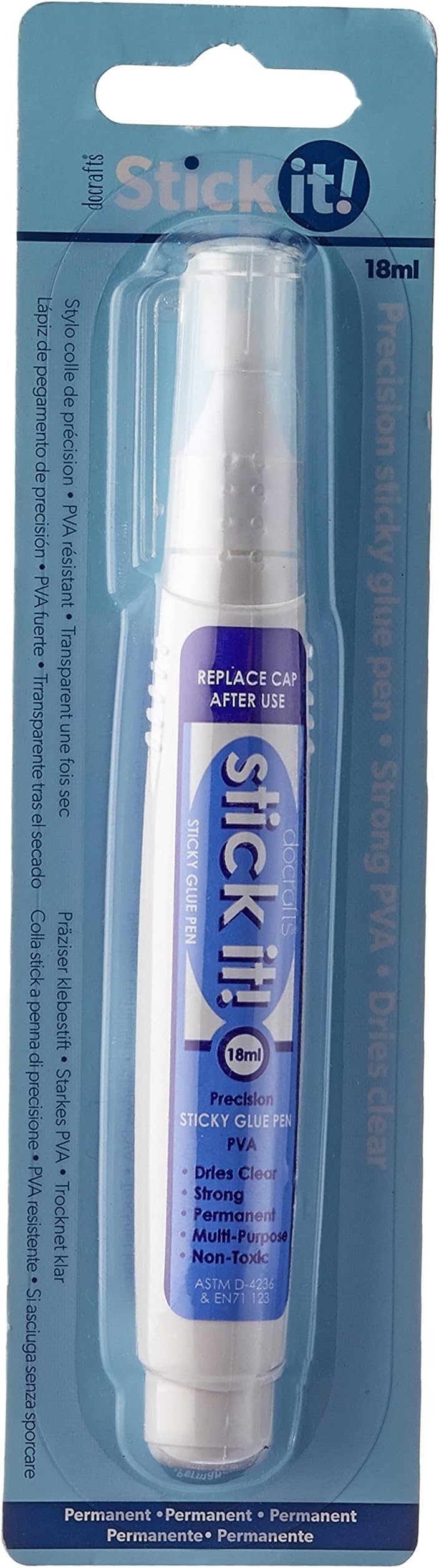 Stick It PVA Sticky Glue Pen White 18ml Pack of 1 Brand Stick it!